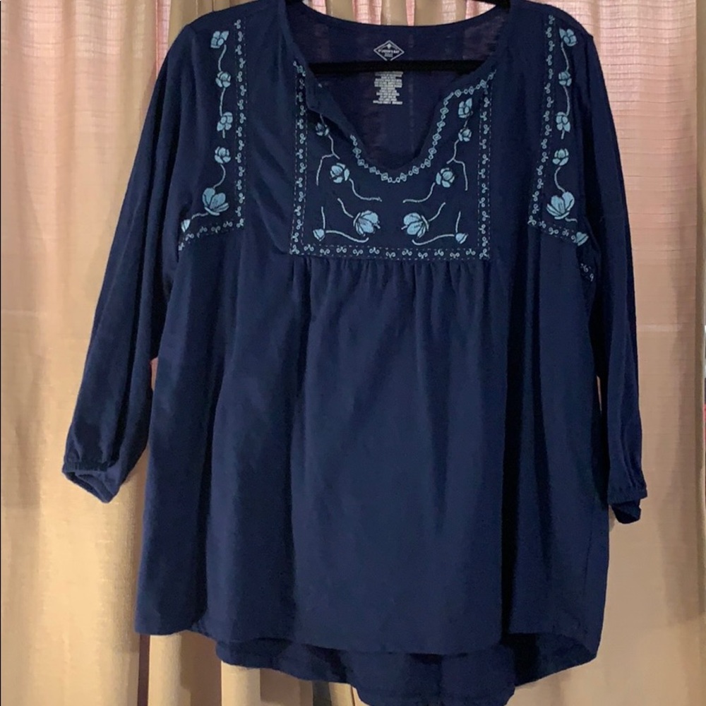 Blue Print Blouse